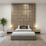 Celestia Geometric Upholstered Headboard Panel