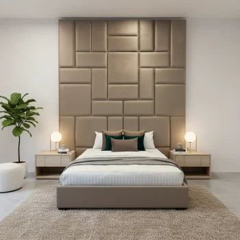 Celestia Geometric Upholstered Headboard Panel