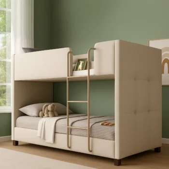 CloudNest Luxe Upholstered Bunk Bed