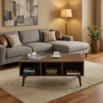 OakLinea Modern Storage Coffee Table