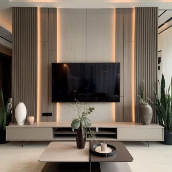 LuxeGlow Wall-Mounted TV Console Unit
