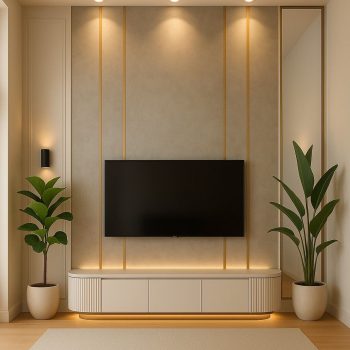 EleganceGlow Luxury TV Wall Unit