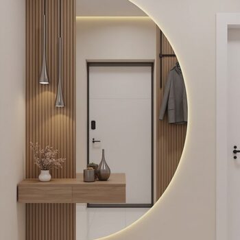 AuraCurve Luxury Entryway Console Unit