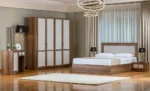 Arena Full Bedroom Set with Wardrobe – King / Queen Size (6 Pieces)
