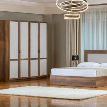 Arena Full Bedroom Set with Wardrobe – King / Queen Size (6 Pieces)