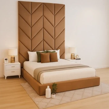 Carvello Prestige Chevron Wall Headboard