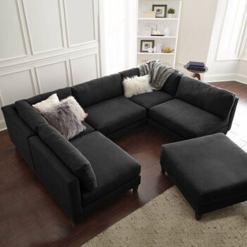 Delsie Urban Retreat: 5-Seater U-Shape Sofa