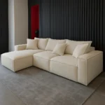 Luxe Cloud Modern Fabric L-Shape Sectional Sofa with Chaise