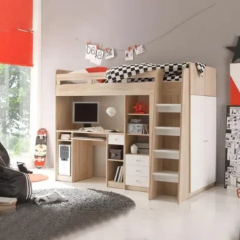Nordic Fusion Bunk bed with Study Cabinet