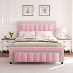 Pink Serenity Upholstered Bed