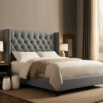 Button Tufted Upholstered Bed