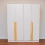 Lervi 4-Door Wardrobe - Golden Handle