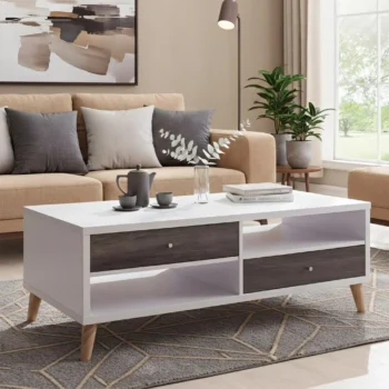 Nordiva Modern Storage Coffee Table